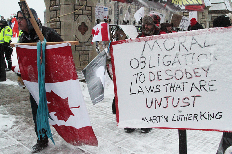 Freedom Convoy : Truckers Protest : Ottawa, Canada : Richard Moore : Photographer : Photojournalist